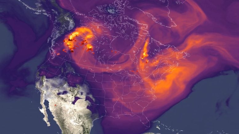 Carbon Monoxide From Canada Wildfires