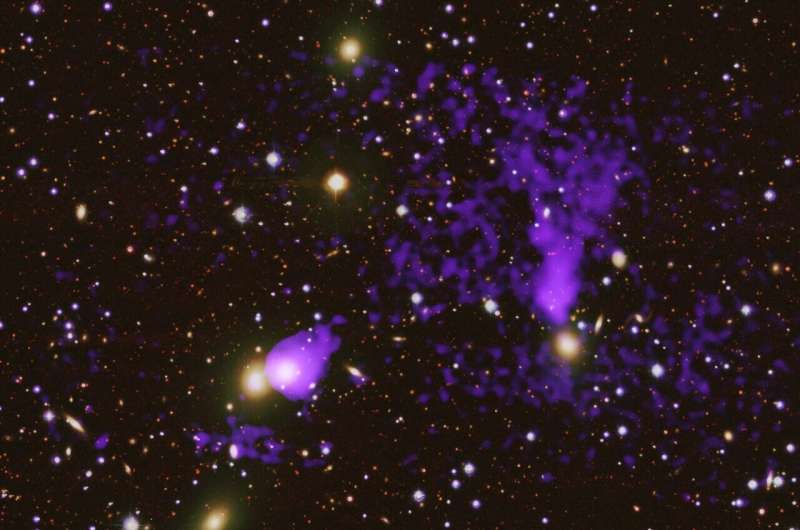 NASA's Chandra Finds Galaxy Cluster That Crosses the Streams