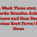 NFL Week Three stats and records: Brandon Aubrey brilliance and Sam Darnold matches Brett Favre | NFL News