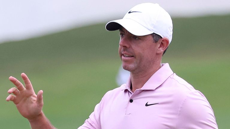 ATLANTA, GA - SEPTEMBER 01: Rory McIlroy during the final round of the 2024 FedExCup Playoffs Tour Championship on September 1, 2024 at East Lake Golf Club in Atlanta, Georgia. (Photo by Michael Wade/Icon Sportswire) (Icon Sportswire via AP Images)