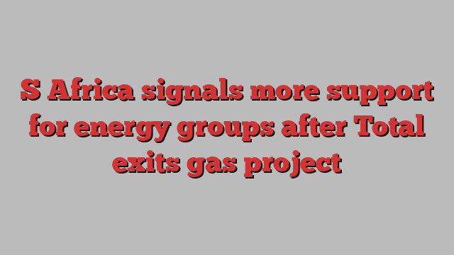 S Africa signals more support for energy groups after Total exits gas project