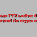 SEC says FTX auditor did not understand the crypto market