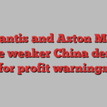 Stellantis and Aston Martin blame weaker China demand for profit warnings