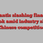 Stellantis slashing financial outlook amid industry slump, Chinese competition