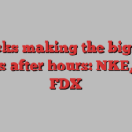 Stocks making the biggest moves after hours: NKE, LEN, FDX