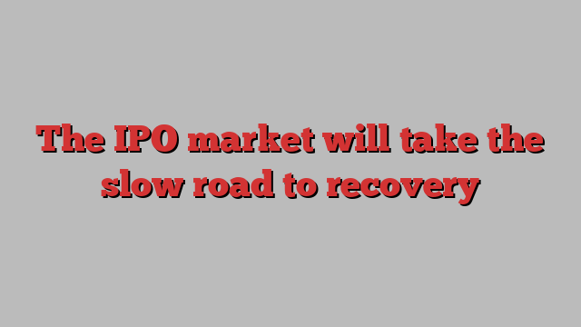 The IPO market will take the slow road to recovery