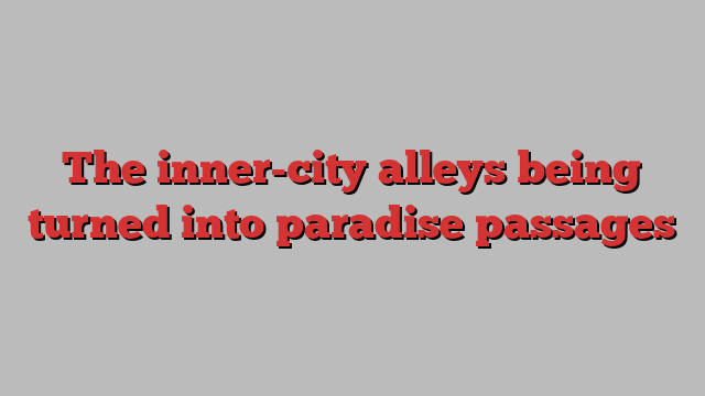 The inner-city alleys being turned into paradise passages