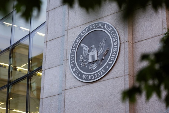 The US Securities and Exchange Commission (SEC) headquarters in Washington, DC 