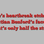 There’s heartbreak etched on Christian Benford’s face, but that’s only half the story