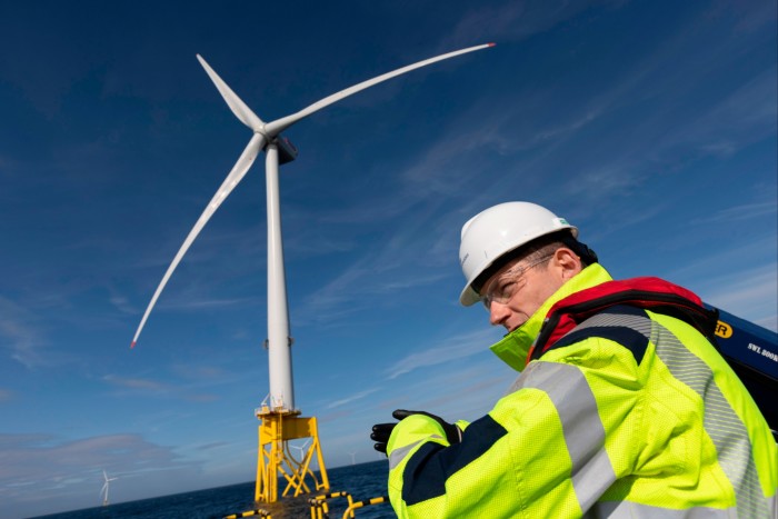 SSE Renewable’s Robert Bryce during a visit to the Seagreen offshore wind farm