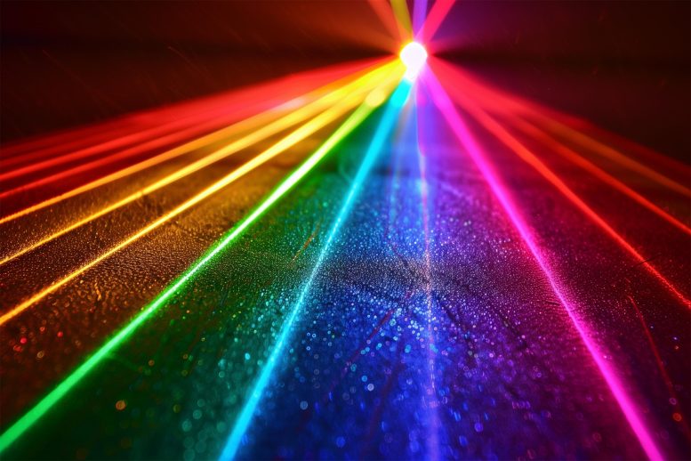 Rainbow Color Lasers Art