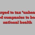 UK urged to tax ‘unhealthy’ food companies to boost national health