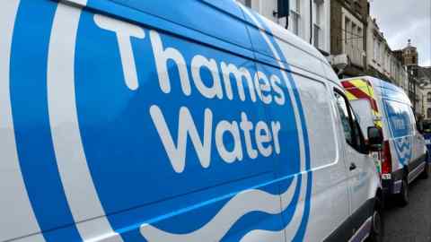 Thames Water van with logo