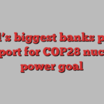 World’s biggest banks pledge support for COP28 nuclear power goal