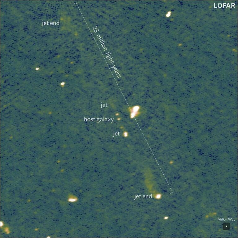 Astronomers just detected the biggest black hole jets ever seen—and named them Porphyrion