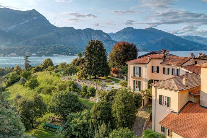 A villa surrounded by greenery and overlooking Lake Como