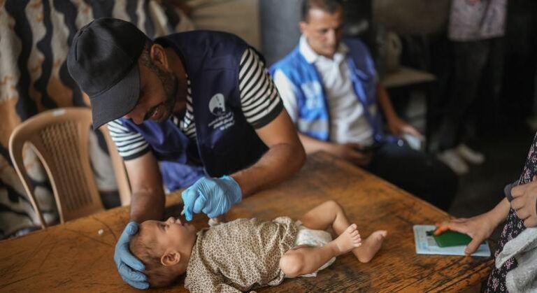 Gaza polio vaccinations gets underway