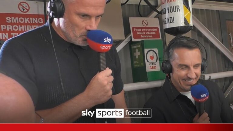 'He could be off!' | Nev's cheeky reaction to disallowed Trent goal!