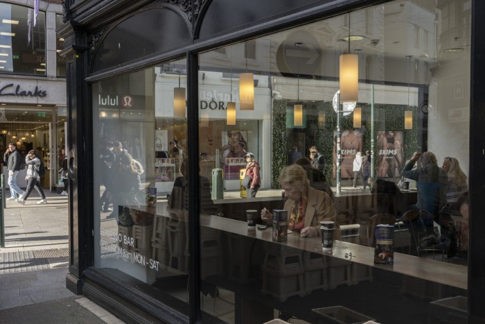 Customers at a Dublin coffee shop