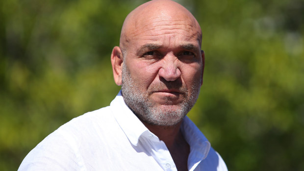 Gorden Tallis at a media conference at the Cruise Bar on March 24, 2021 in Sydney, Australia. (Photo by Jason McCawley/Getty Images)