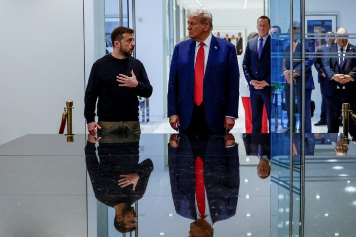 President Volodymyr Zelenskyy meets Donald Trump at Trump Tower in New York