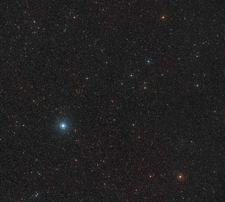 Widefield Image of the Sky Around Barnard’s Star