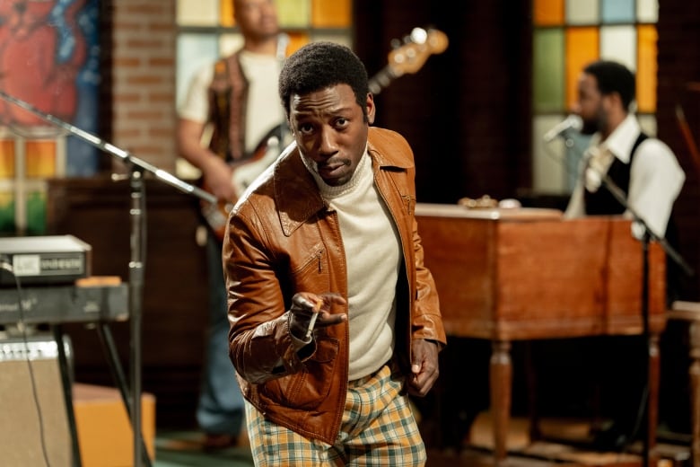 This image released by Sony Pictures shows Lamorne Morris as Garrett Morris in a scene from "Saturday Night."