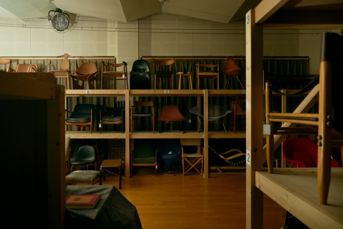 Oda keeps most of his collection in storage – 50 chairs are kept in his home, with 50 in an on-site storage room and another 1,300 in warehouses