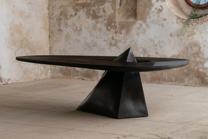 Mircea Anghel zazange-wood and metal Lose Control table, from €50,000, objectswithnarratives.com