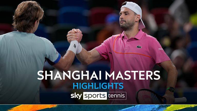 Highlights of Grigor Dimitrov against Zizou Bergs at the Shanghai Masters.