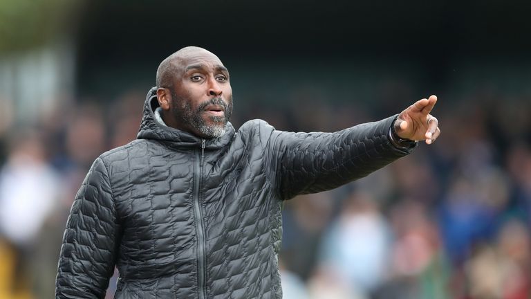 Sol Campbell took charge of Macclesfield in 2018