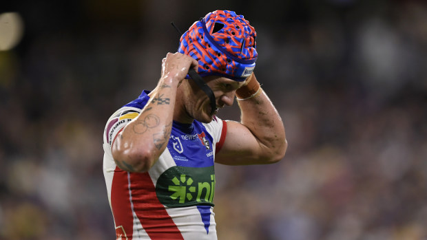 Kalyn Ponga in action for the Knights during their elimination final against the Cowboys.