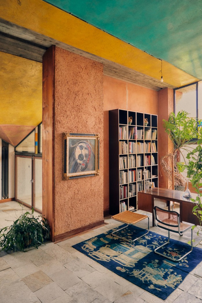 A Marcel Breuer desk in the study