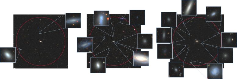 Three Milky Way-Like Galaxies and Their Satellites