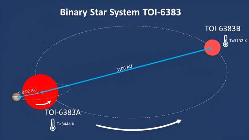 Exoplanet discovered in a binary system could explain why red dwarfs form massive planets