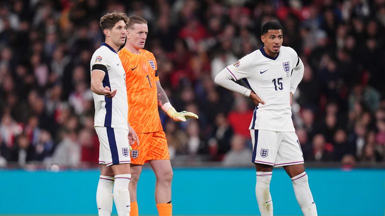 England played a new centre-back pairing in John Stones and Levi Colwill in front of Jordan Pickford