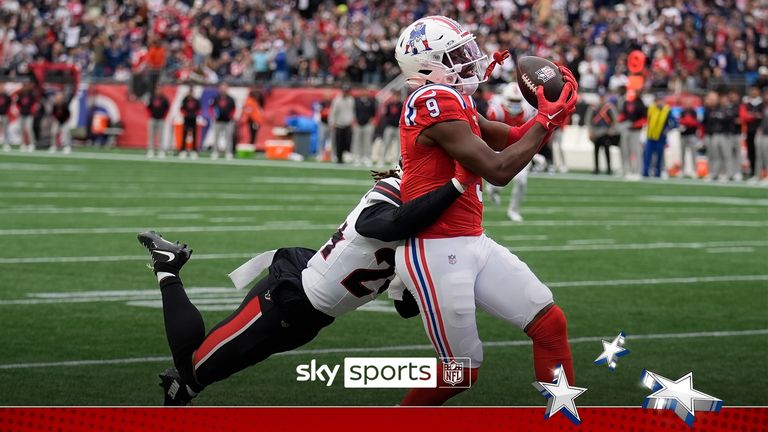 New England quarterback Drake Maye&#39;s marvellous 40-yard touchdown pass to Kayshon Boutte saw the Patriots get on the scoresheet just before half-time.