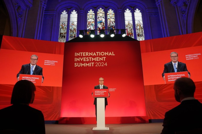  Sir Keir Starmer speaks during the International Investment Summit in London