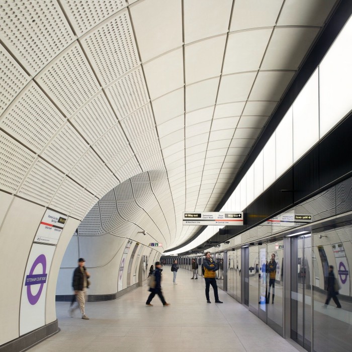 Passengers on a train platform