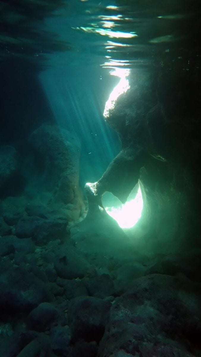 Underwater Cave Site in Southern Sicily