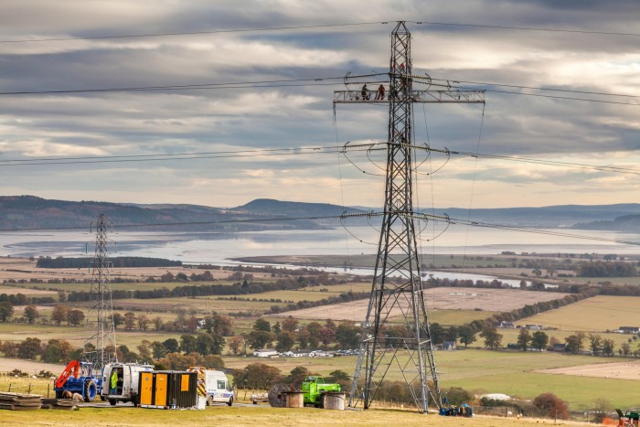 Beauly to Denny Pylon working, overlooking Moray Firth in 2012