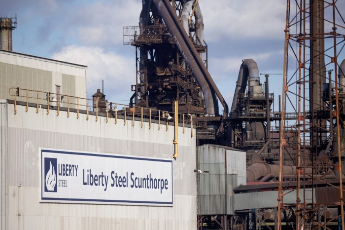 Liberty Steel manufacturing plant in Scunthorpe