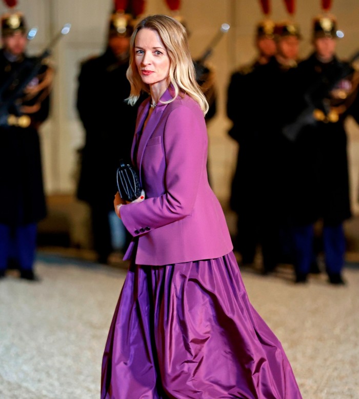 Delphine Arnault arrives at a state dinner in Paris