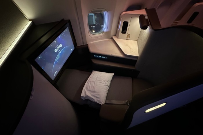 Cathay Pacific business class seat