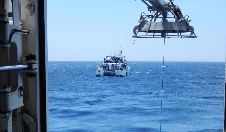 Research Vessel Alliance Lowers CTD Rosette