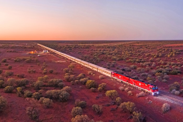 The Ghan in the Australian outback