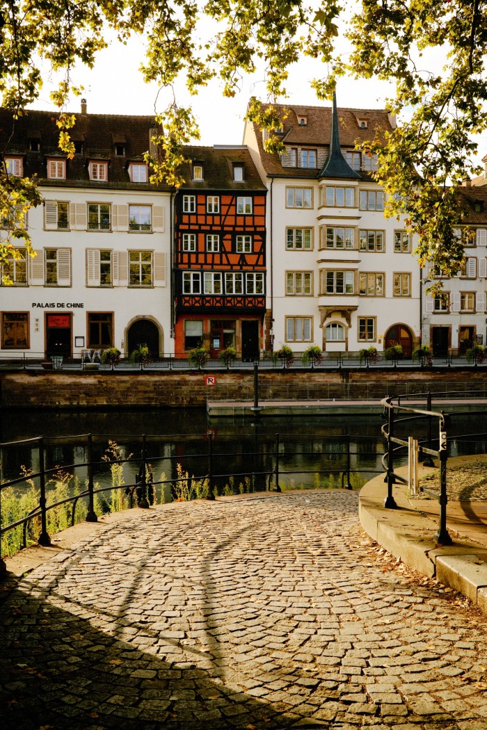 The Quai des Bateliers in the centre of Strasbourg