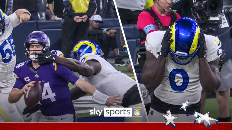 Fans were outraged after a missed call when Minnesota Vikings Sam Darnold was sacked for a safety by Rams linebacker Byron Young in the fourth quarter.