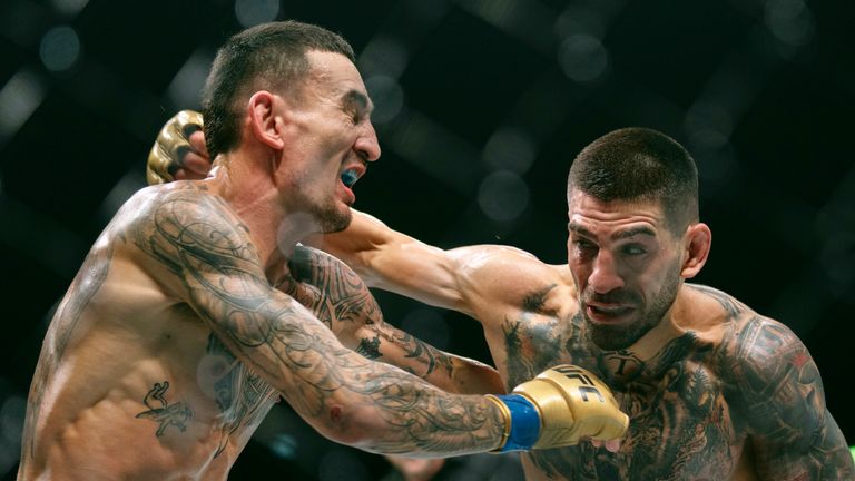 Ilia Topuria inflicted a career-first knockdown on Max Holloway in Abu Dhabi