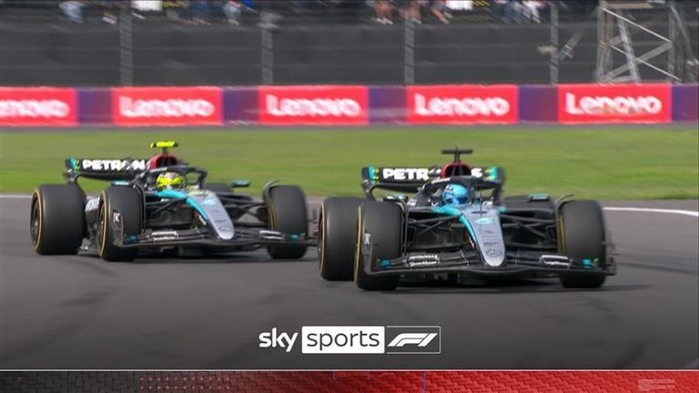 Mercedes hamilton and russell battle it out at mexico gp